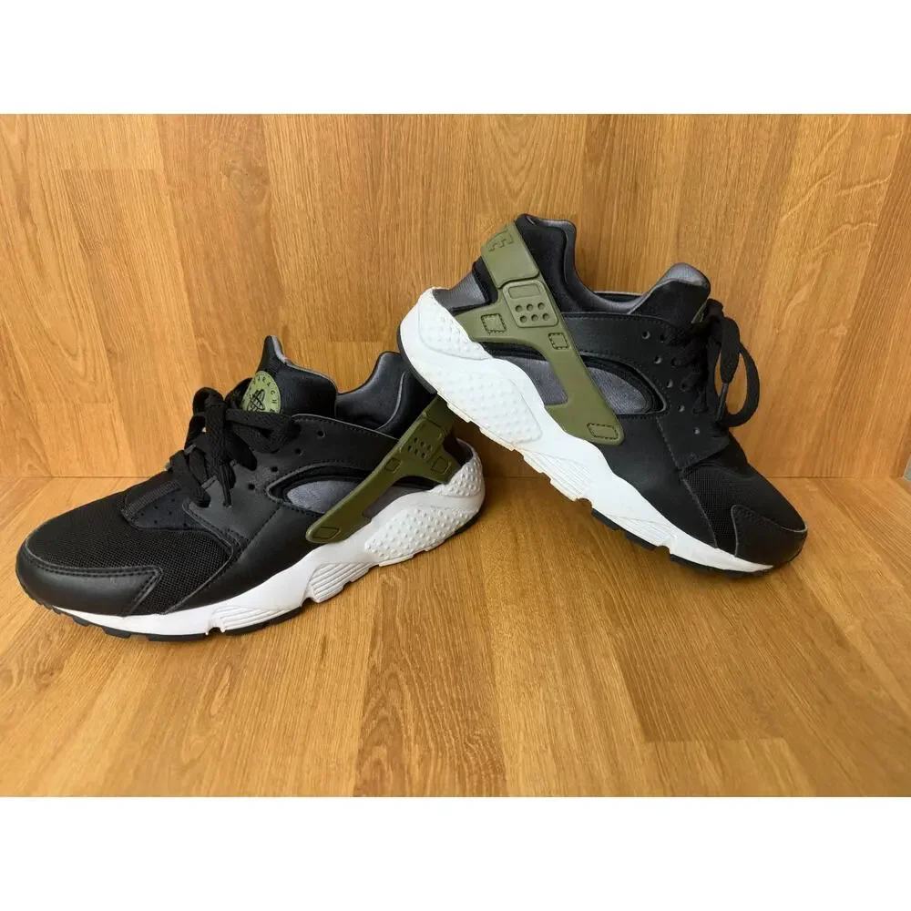 Nike Air Huarache Black Olive Sneakers Youth 6Y Women’s 7.5